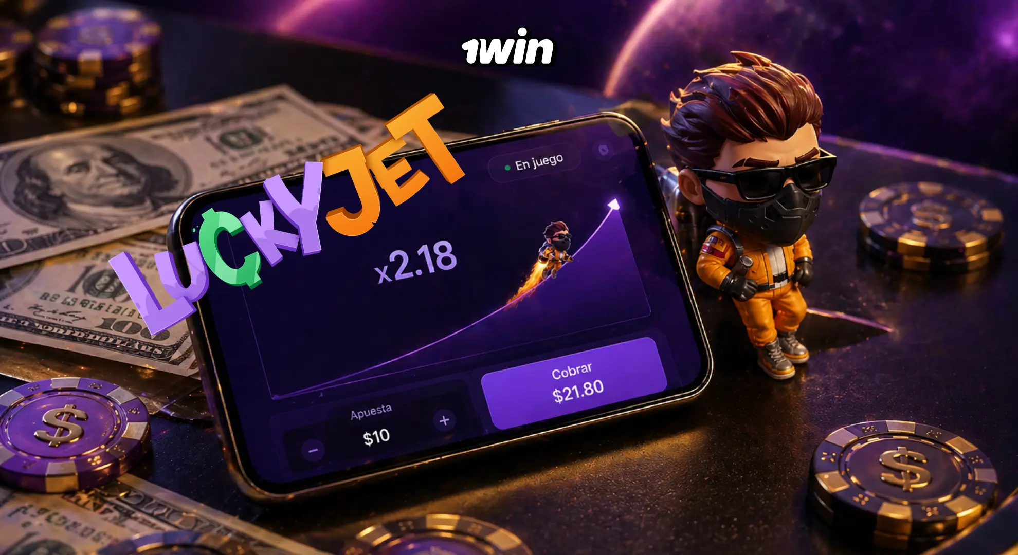 Lucky Jet juego crash 1win